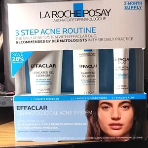 La Roche-Posay 3-step Acne Routine 2 month supply NIP